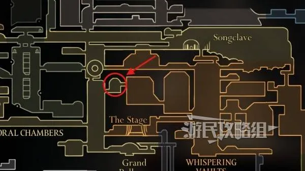 《空洞騎士：絲綢之歌》蒼白油 1 地圖位置 / 取自遊民星空
