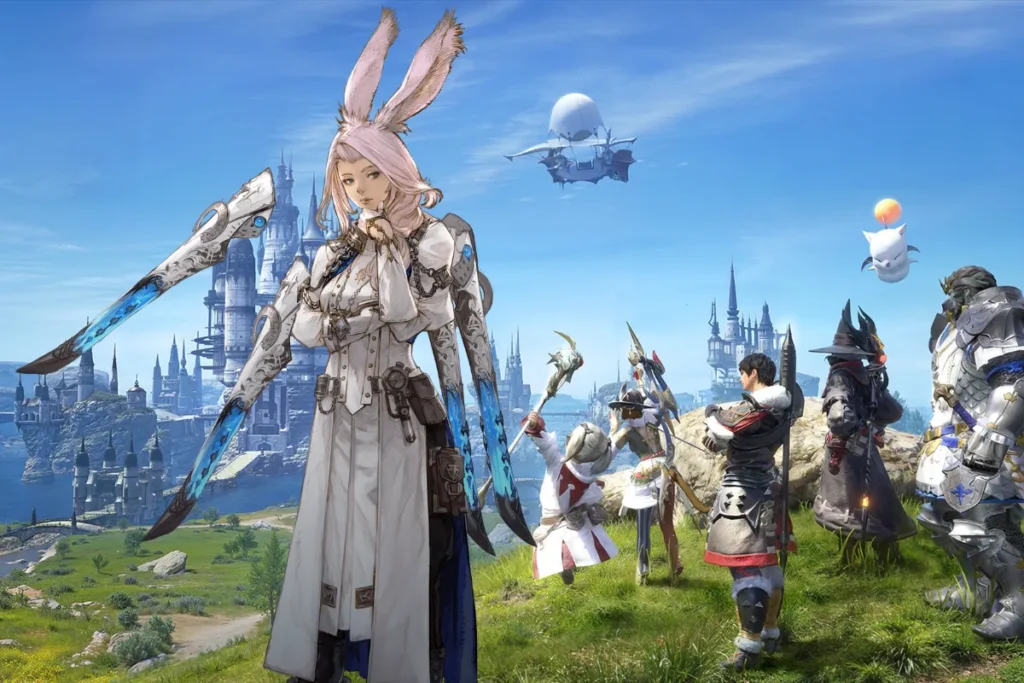 FF14 賢者 (Sage) 7.0 職業形象圖，身穿最新校服並裝備浮游砲賢具武器