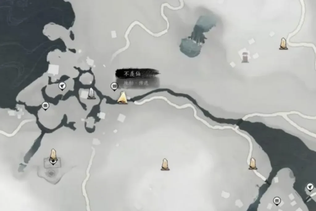 燎原星火心法怎麼拿？第一步先傳送到不羨仙的路碑這裡。