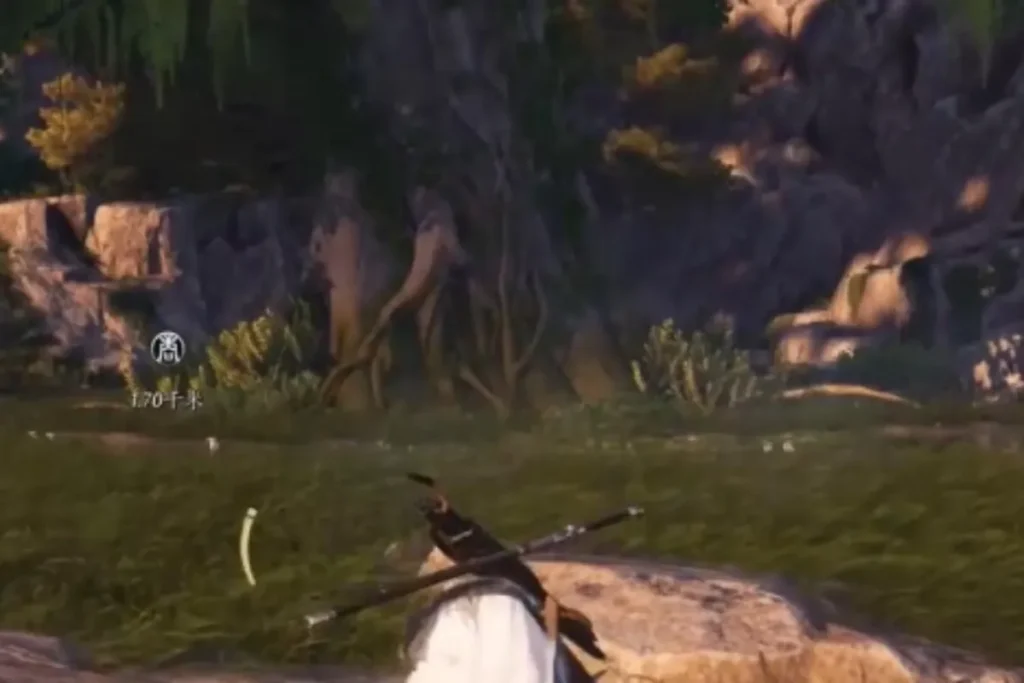 傳送至鹿食林傳送點，到前方大樹的背面。