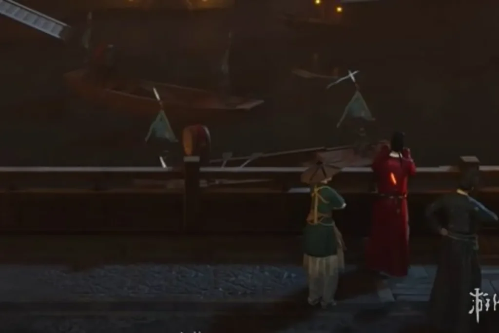 登上閱兵台，觀察蜀國使者的動向