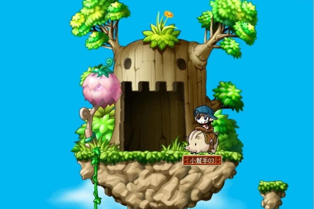 Artale 四轉祭司在地圖右上角的樹洞中