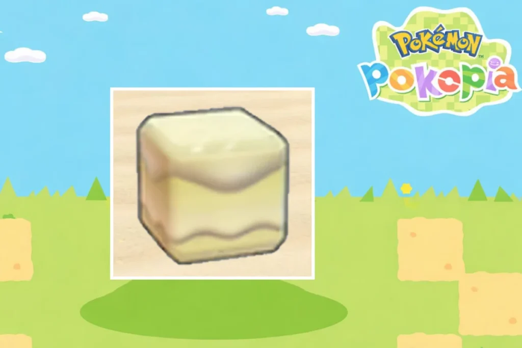 Pokémon Pokopia 石灰石，主要透過破壞亮晶晶空島上帶有條紋的白色方塊取得。東部島嶼區密度最高，或在岩石嶺的溫泉洞穴中也能找到。